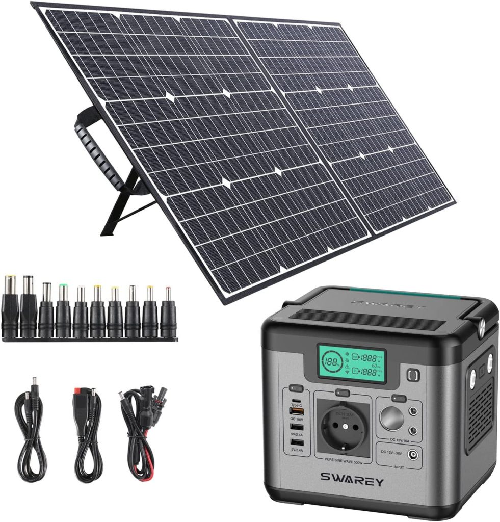 Groupe électrogène solaire Swarey S500 518Wh avec Panneaux solaire